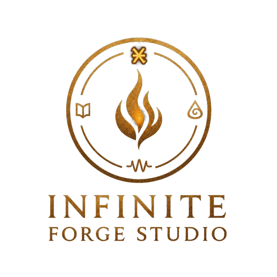Infinite Forge Studio logo with the Craft crossing mark highlighted